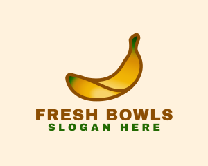 Organic Banana Fruit logo design