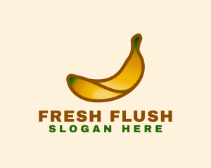 Organic Banana Fruit logo design