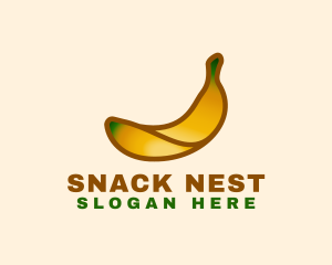 Organic Banana Fruit logo design