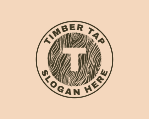 Wood Log Furniture logo design