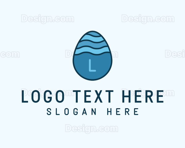 Oval Easter Egg Logo