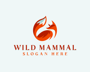 Wild Fox Animal logo design