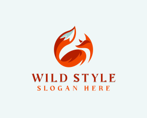 Wild Fox Animal logo design