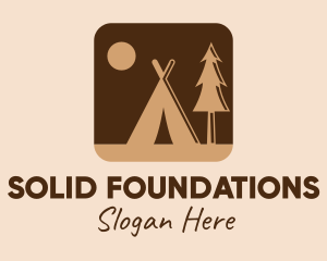 Brown Outdoor Camping App logo