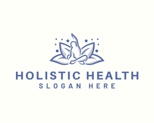 Holistic Yoga Lotus logo design