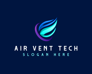 HVAC Air Ventilation logo design