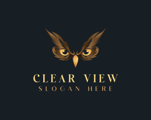 Bird Owl Eyes logo design