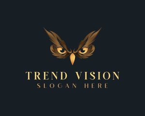 Bird Owl Eyes logo design