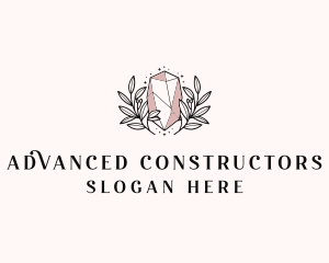 Crystal Wreath  Jewel logo design