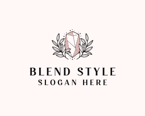 Crystal Wreath  Jewel logo design