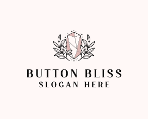 Crystal Wreath  Jewel logo design