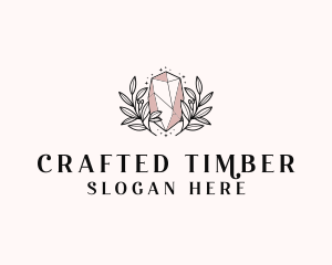 Crystal Wreath  Jewel logo design