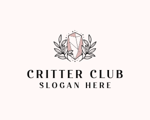 Crystal Wreath  Jewel logo design