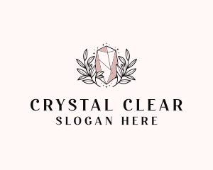 Crystal Wreath  Jewel logo design