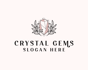 Crystal Wreath  Jewel logo design