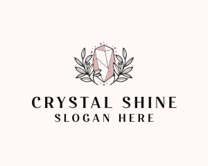 Crystal Wreath  Jewel logo design