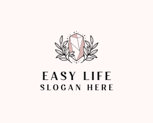 Crystal Wreath  Jewel logo design