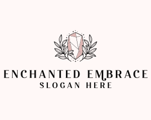 Crystal Wreath  Jewel logo design