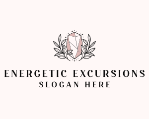 Crystal Wreath  Jewel logo design