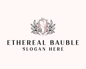 Crystal Wreath  Jewel logo design