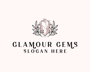 Crystal Wreath  Jewel logo design