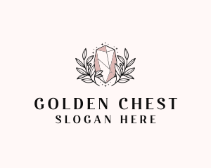 Crystal Wreath  Jewel logo design