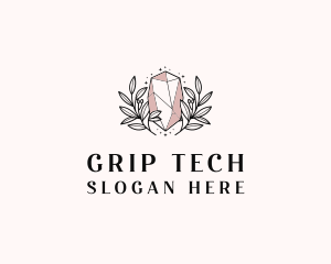 Crystal Wreath  Jewel logo design