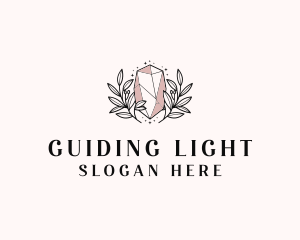 Crystal Wreath  Jewel logo design