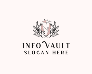 Crystal Wreath  Jewel logo design