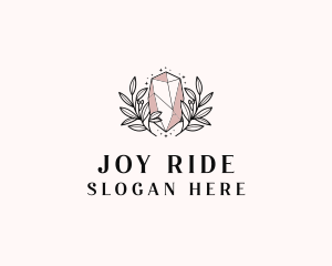 Crystal Wreath  Jewel logo design