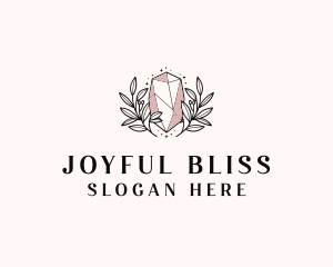 Crystal Wreath  Jewel logo design