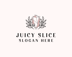 Crystal Wreath  Jewel logo design