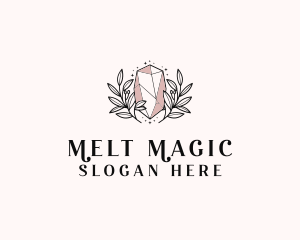 Crystal Wreath  Jewel logo design