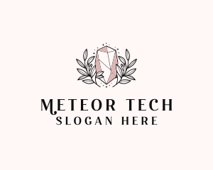 Crystal Wreath  Jewel logo design