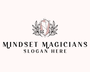 Crystal Wreath  Jewel logo design