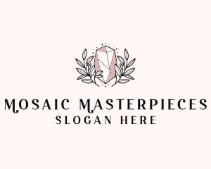 Crystal Wreath  Jewel logo design