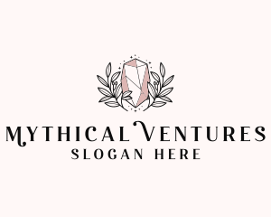 Crystal Wreath  Jewel logo design