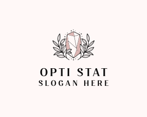 Crystal Wreath  Jewel logo design