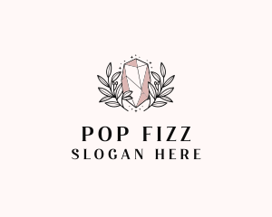 Crystal Wreath  Jewel logo design