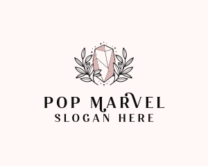 Crystal Wreath  Jewel logo design