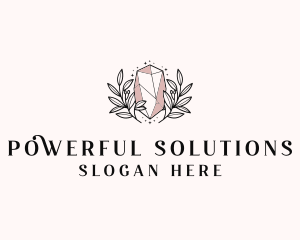 Crystal Wreath  Jewel logo design