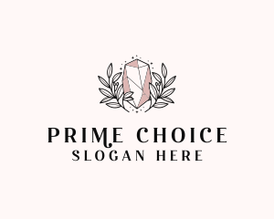 Crystal Wreath  Jewel logo design