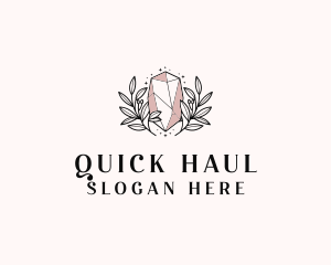 Crystal Wreath  Jewel logo design