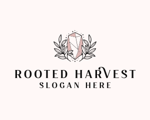 Crystal Wreath  Jewel logo design