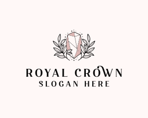 Crystal Wreath  Jewel logo design