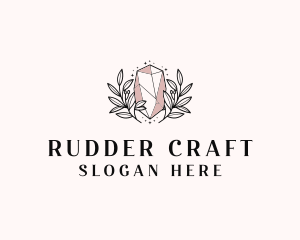 Crystal Wreath  Jewel logo design