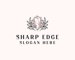 Crystal Wreath  Jewel logo design