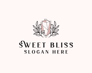 Crystal Wreath  Jewel logo design