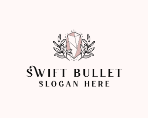 Crystal Wreath  Jewel logo design