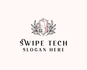 Crystal Wreath  Jewel logo design